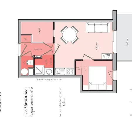 Apartment Cosy, 4 Personnes, 1 Chambre, 1 Coin Montagne - Monta06